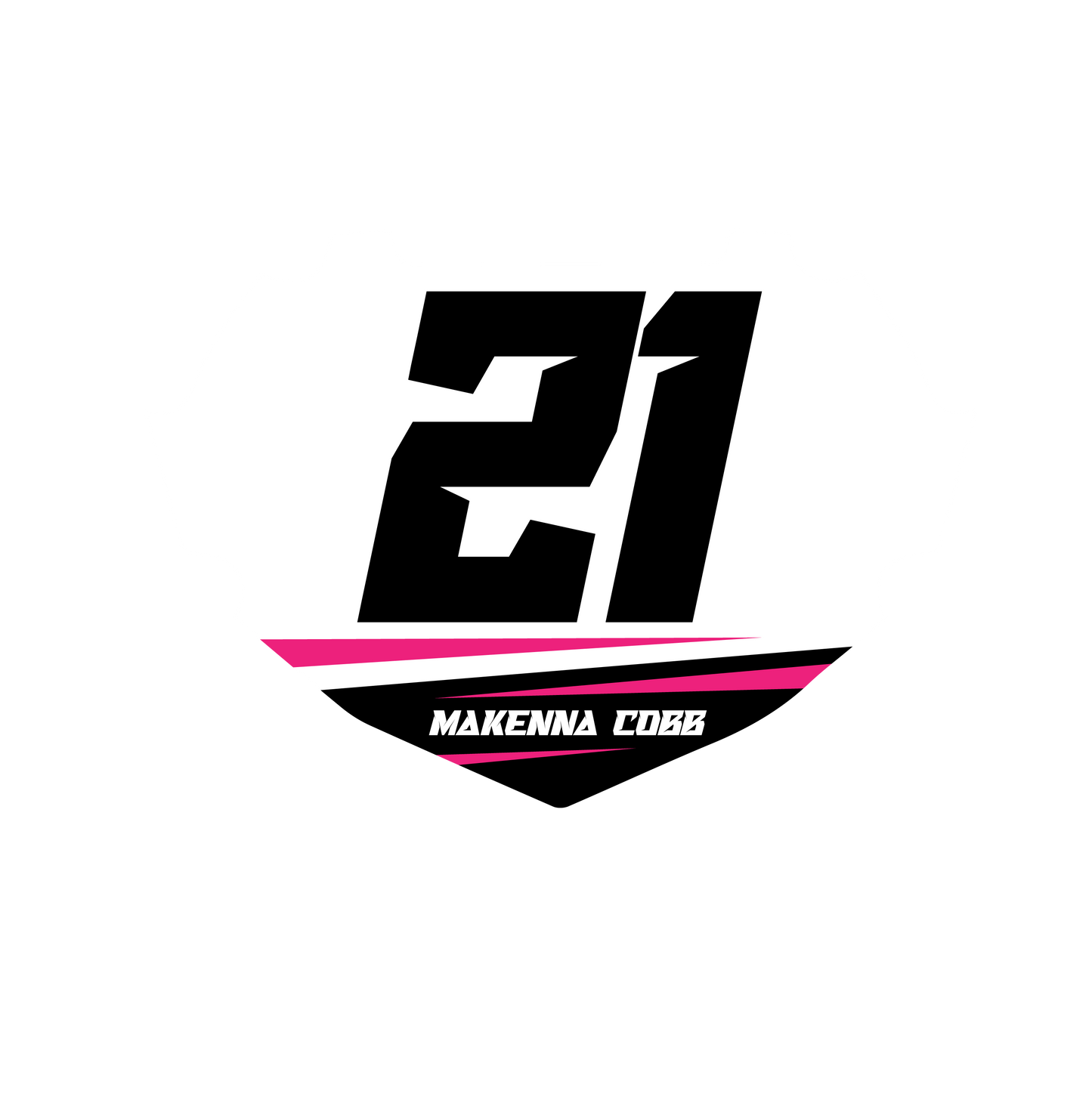 Custom BMX race number plate insert