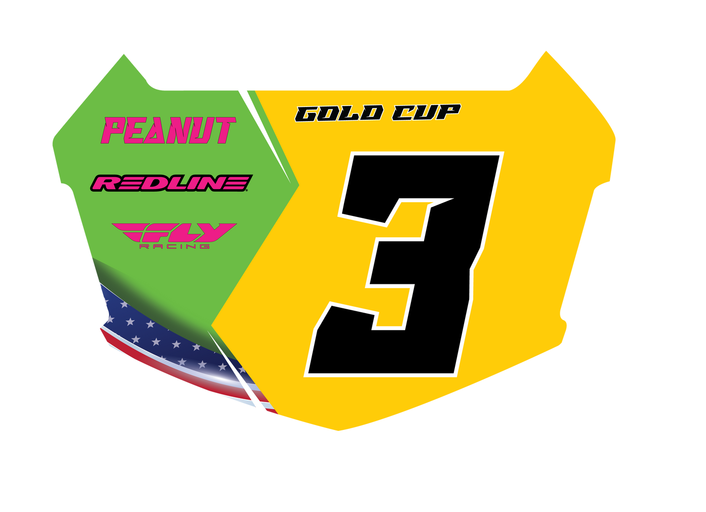 Custom BMX race number plate insert