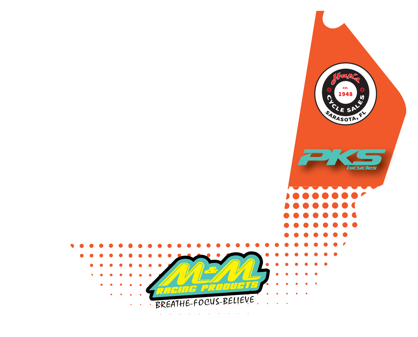 Custom BMX race number plate insert