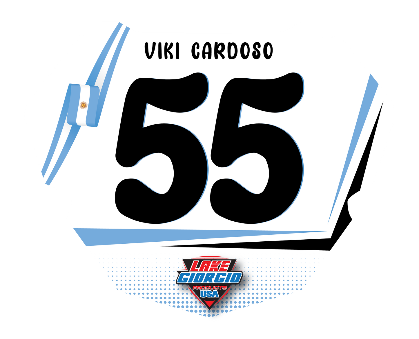 Custom BMX race number plate insert